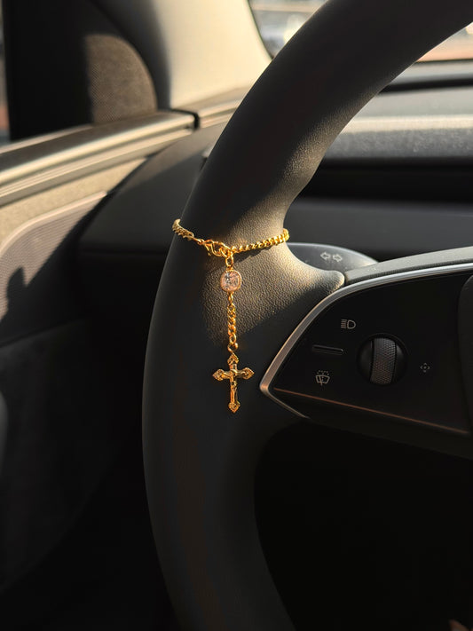 Cross Car Charm